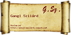 Gangl Szilárd névjegykártya