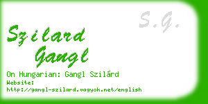 szilard gangl business card